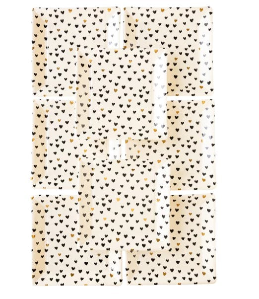 SQUARE HEARTS PAPER PLATE