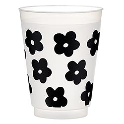 Frost Cup - Black Flowers