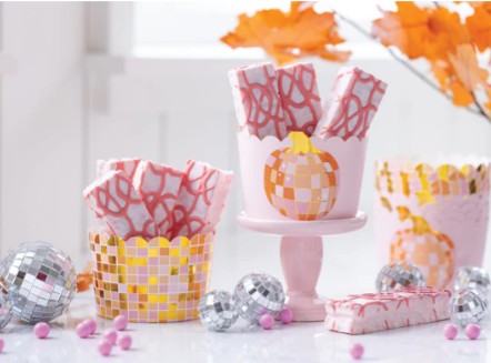JUMBO Foil Pumpkin Disco 8 oz Baking Cups (40 ct - 8oz)