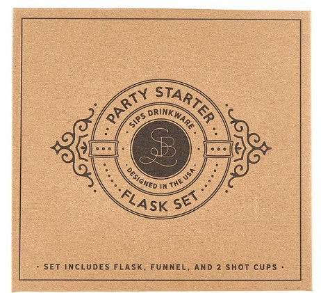 Party Starter Flask Set Book Box
