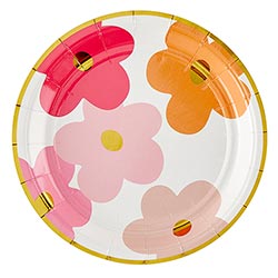 Paper Plate - Multi Flower