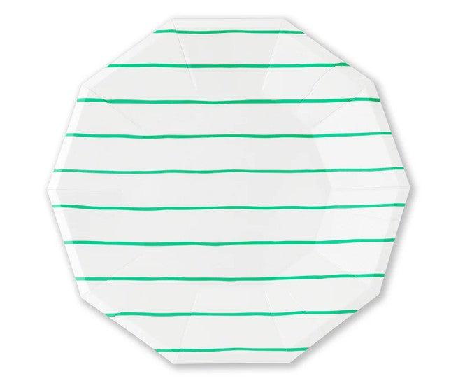 Clover Frenchie Striped Large Plates