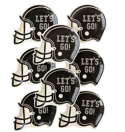 FOOTBALL HELMET SHAPED PAPER PLATE