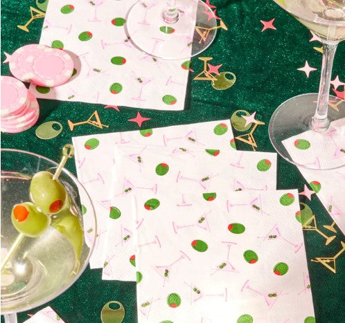 Martini Napkins - 25 napkins per package