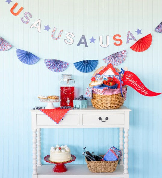 Freedom Ring Felt Pennant Banner