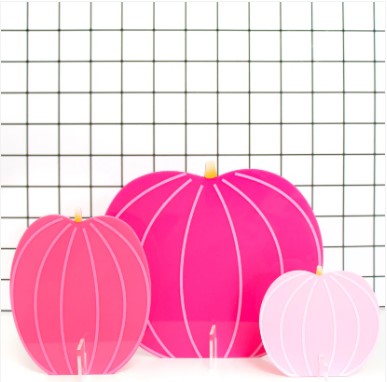 Acrylic Pumpkins - Pink Set