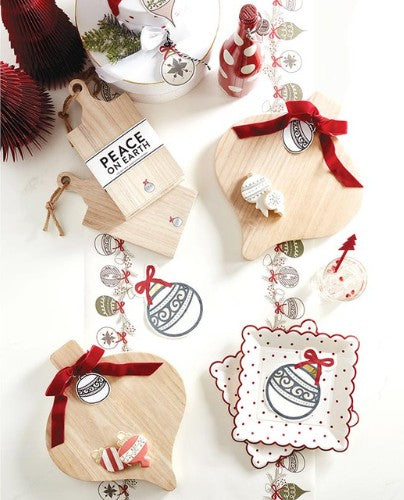 Scalloped Paper Plates - Red Polka Dot - Set of 8