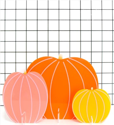 Acrylic Pumpkins - Orange Set