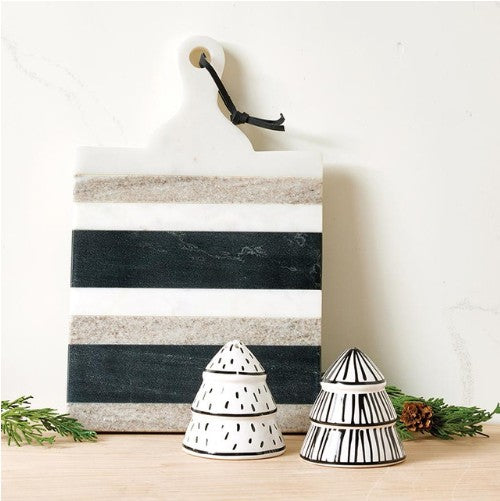 Ceramic Salt + Pepper Tree Shakers