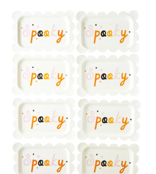 Hey Pumpkin Spooky Paper Plate