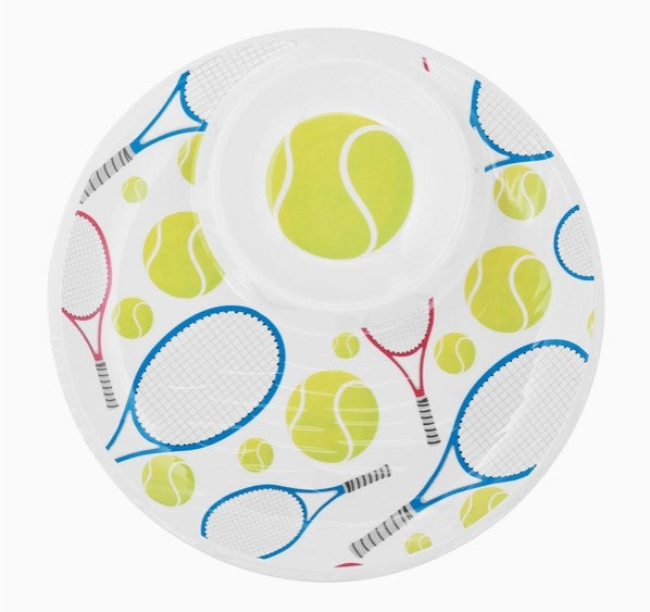 Tennis Melamine 14" Chip & Dip