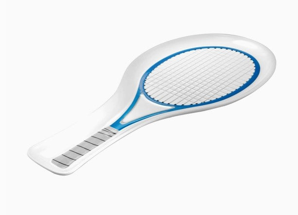 Tennis Racket Melamine 21" Platter, Blue