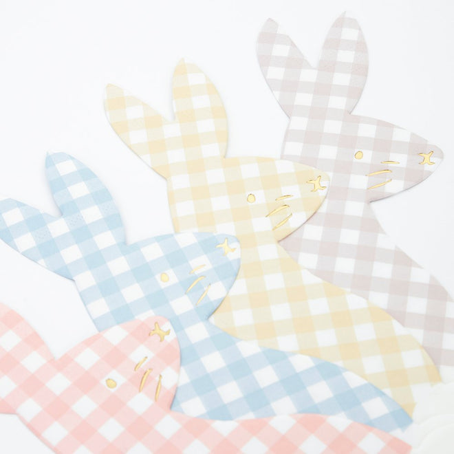 Gingham Bunny Napkins (set of 16)