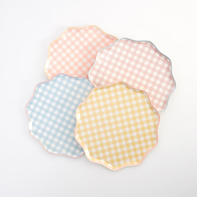 Gingham Side Plates (set of 12)
