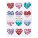 Rainbow Heart Glitter Stickers (set of 10 sheets)