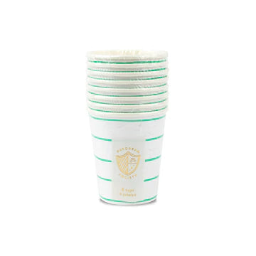 Clover Frenchie Striped 9 oz. Cups