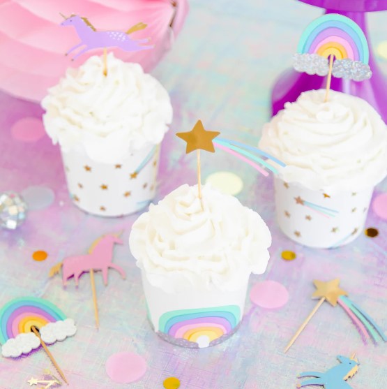 Magical Unicorn and Rainbow Cupcake Decorating Set