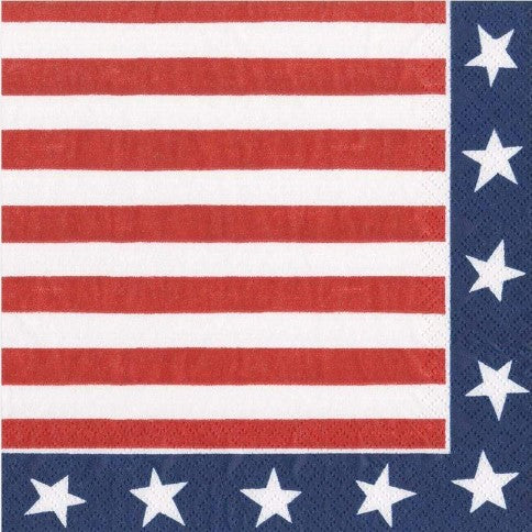 Red, White & Blue Paper Luncheon Napkins