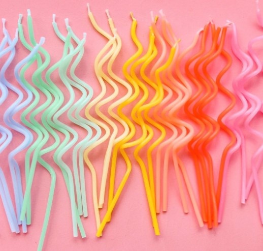 Pastel Swirly Candles (x 20)