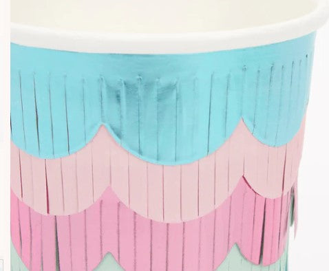 Mermaid Scalloped Fringe Cups