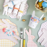 Spring Floral Bunny Cups (Set of 8)