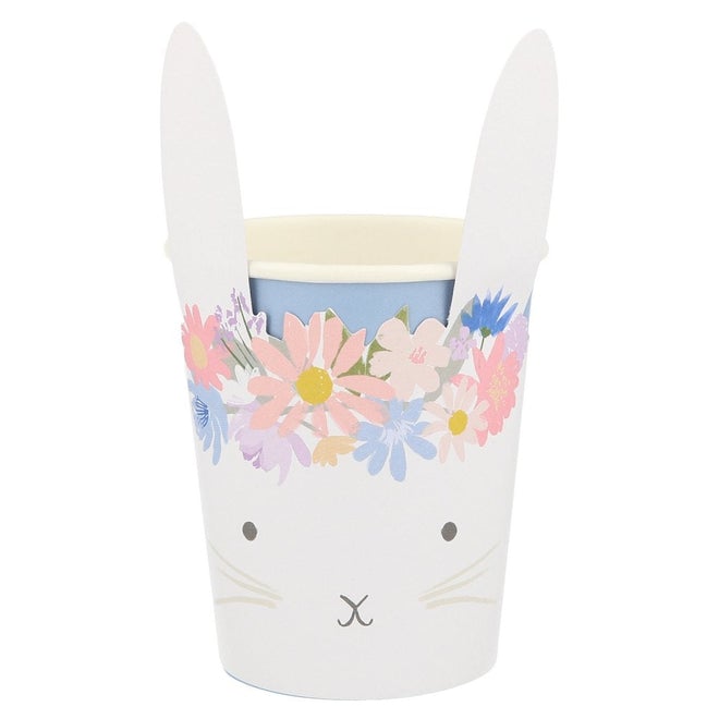 Spring Floral Bunny Cups (Set of 8)