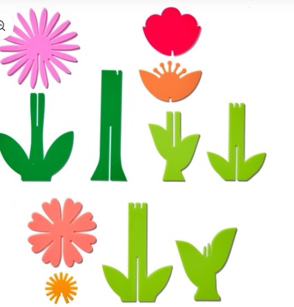 ACRYLIC FLOWERS SET OF 3