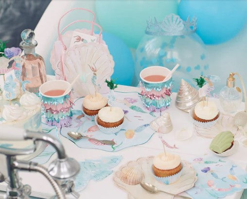 Mermaid Scalloped Fringe Cups