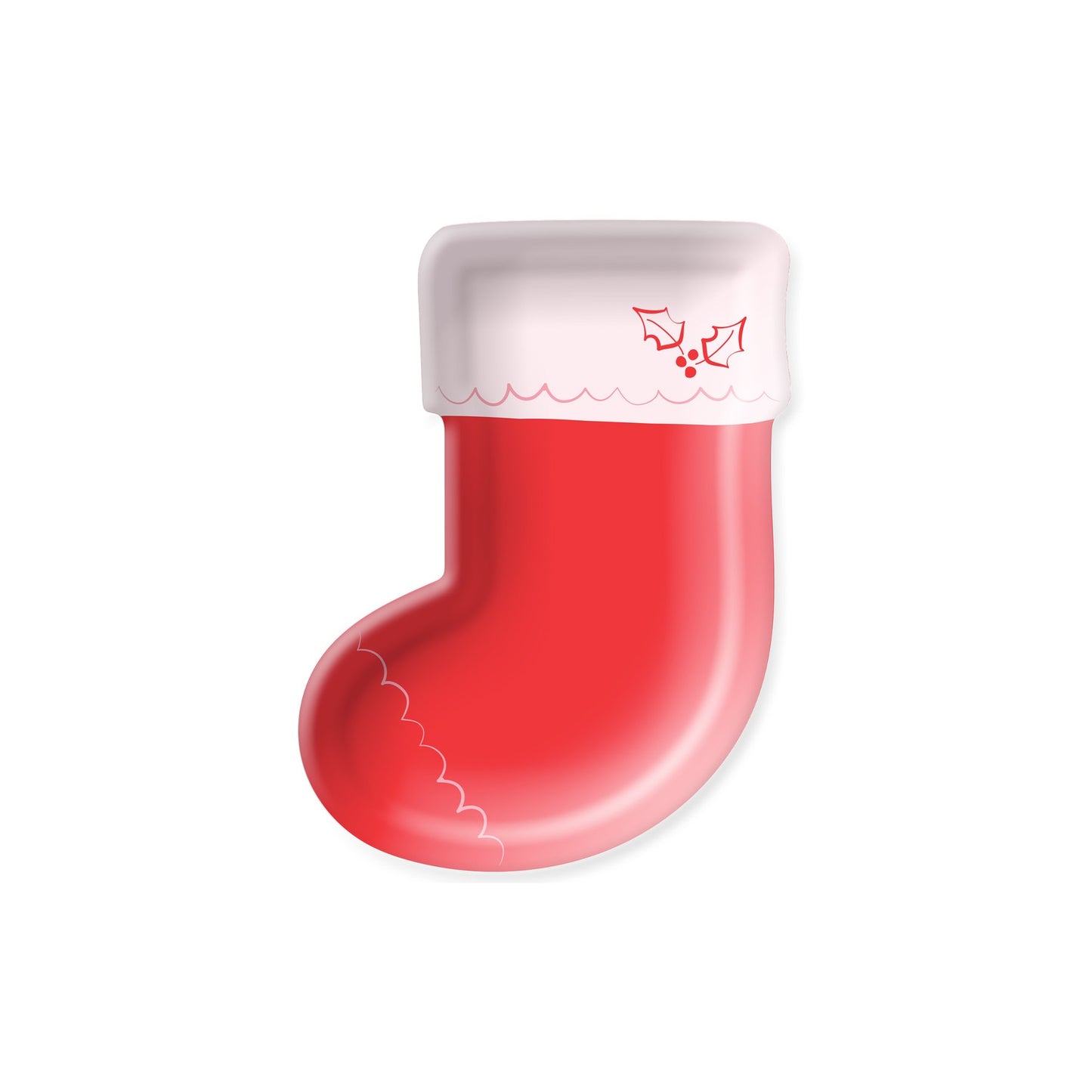 Stocking Shaped 9" Plate