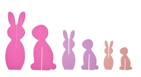 ACRYLIC BUNNIES SET OF 3