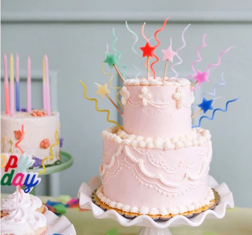 Pastel Swirly Candles (x 20)