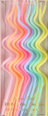 Pastel Swirly Candles (x 20)