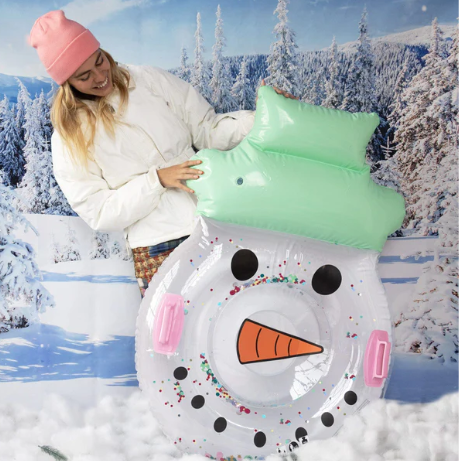 Confetti Snowman Inflatable Snow Tube