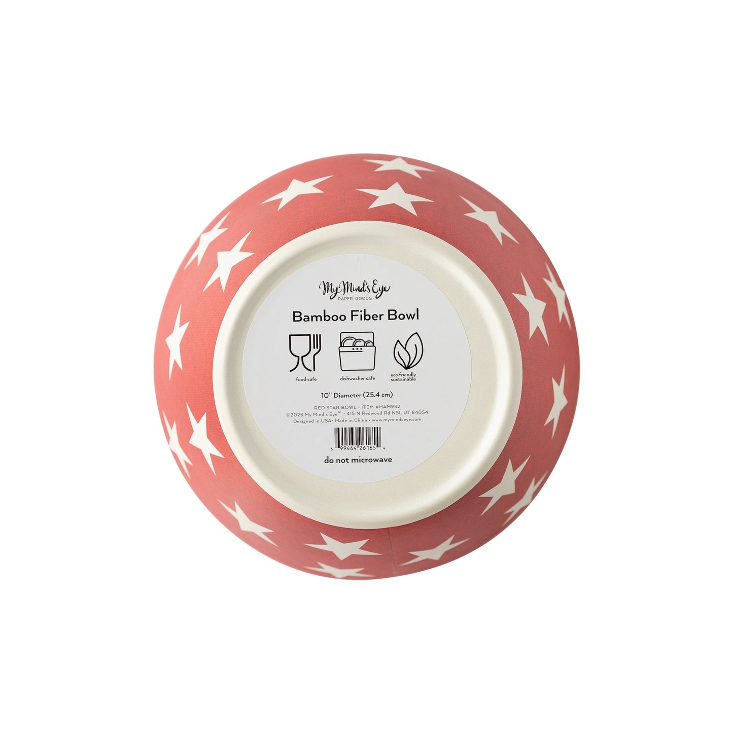 RED STAR REUSABLE BAMBOO BOWL