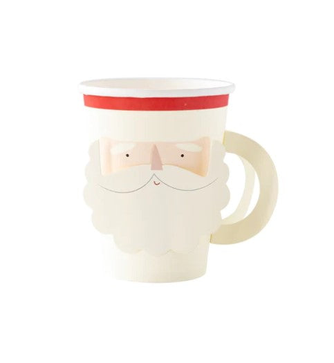 BELIEVE SANTA FACE WITH HANDLE PAPER PARTY CUP