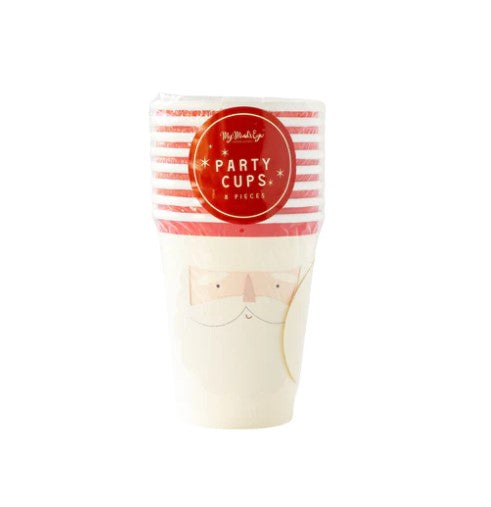 BELIEVE SANTA FACE WITH HANDLE PAPER PARTY CUP