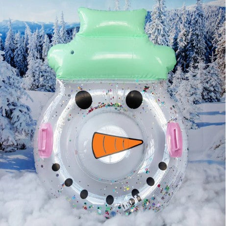 Confetti Snowman Inflatable Snow Tube