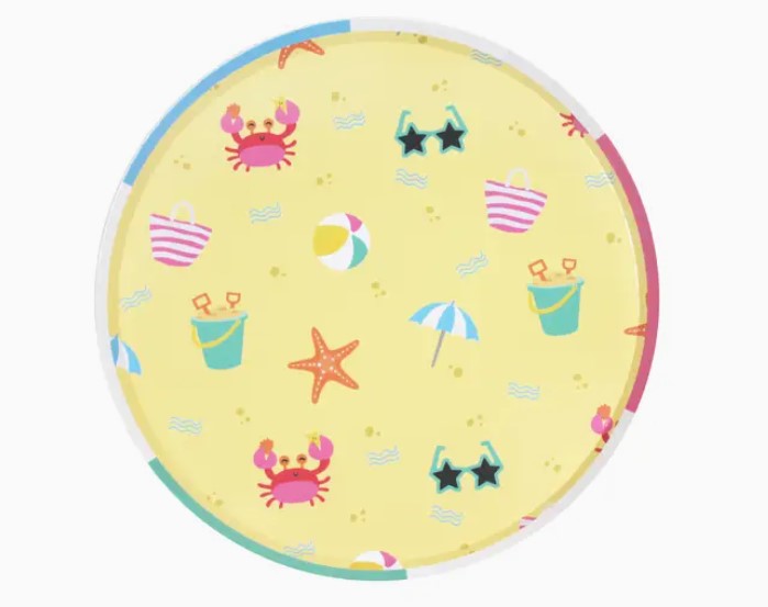 Beach Day Plates, 12 Ct