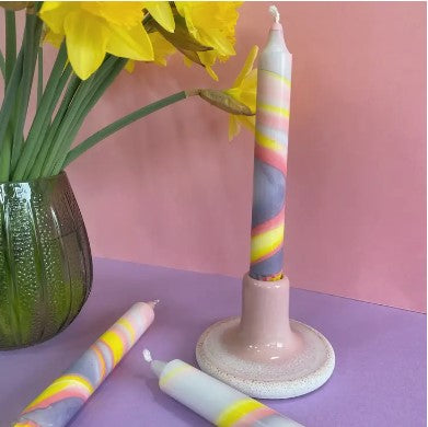 Easter/Spring - Marbled Candles - Set of 4 Candles