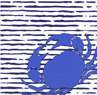 Waterline Crab Cocktail Napkins - 20 napkins/pkg