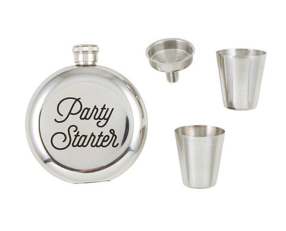 Party Starter Flask Set Book Box