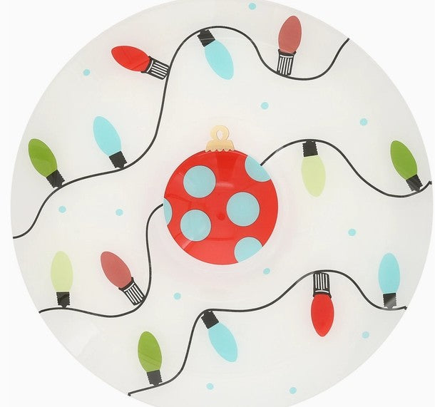 Holiday - 11.5" Glass Platter with Bowl