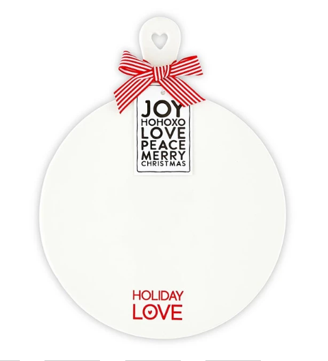 Ceramic Cheese + Dessert Tray - Holiday Love