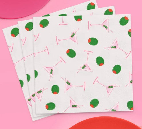 Martini Napkins - 25 napkins per package