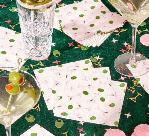 Martini Napkins - 25 napkins per package