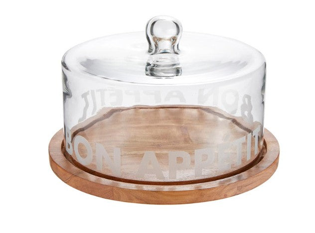 Glass Serving Tray - Bon Appetit