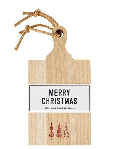 Mini Paulownia Wood Boards - Merry (set of 2)