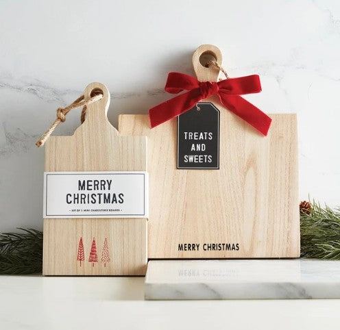 Mini Paulownia Wood Boards - Merry (set of 2)