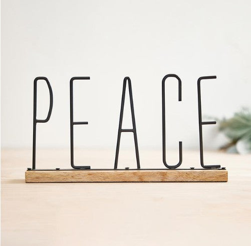 Wood Peace Sign