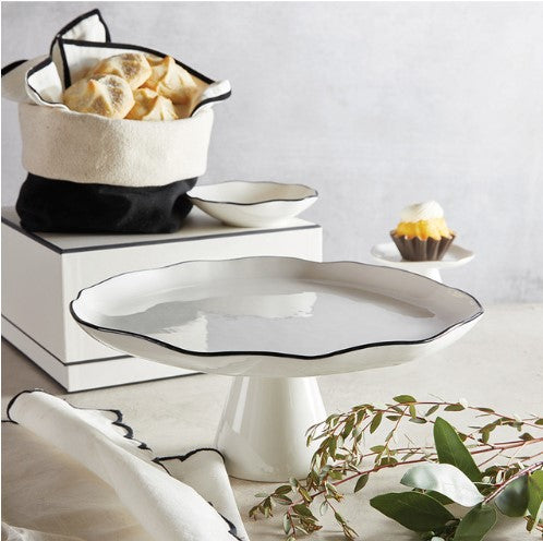 Small Pedestal Tray - Black